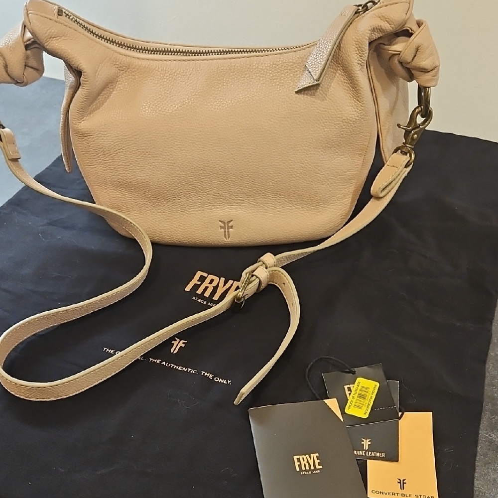 Frye Nora Knotted Zip Top Crossbody Bag - Cream